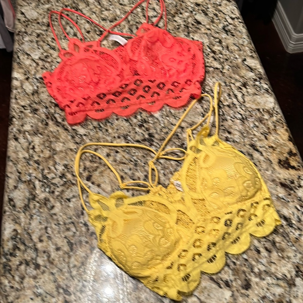 Two Zenana Lace Bralettes